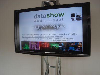 Aluguel de datashow, telão, noote book, tv LVD...