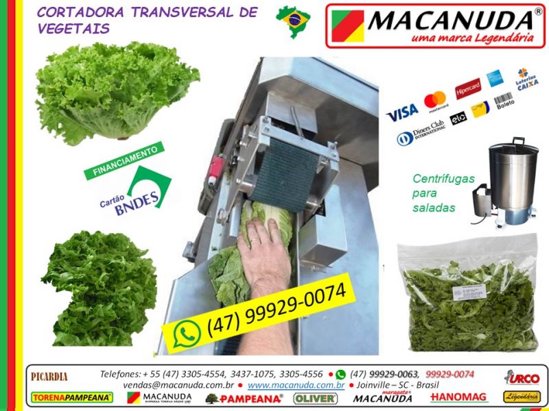 Fatiar alfaces máquina industrial marca MACANUDA