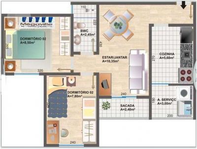 Apartamento Guarulhos Residencial Colinas Minha casa minha vida