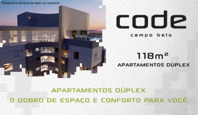 Apartamento Code Campo Belo Duplex  118m²  R$695.000