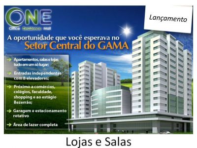 LANÇAMENTO NO GAMA, PARTAMENTOS 2  E 3 QUARTOS, SALAS E LOJAS- ONE oFFICE RESIDECE MALL