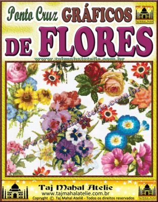 Gráficos de Flores para Ponto Cruz Apostilas por E-MAIL