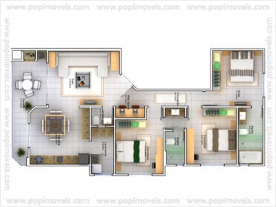 Resid. Jardins de Salomão | área central Itajaí | 3 quartos | 
