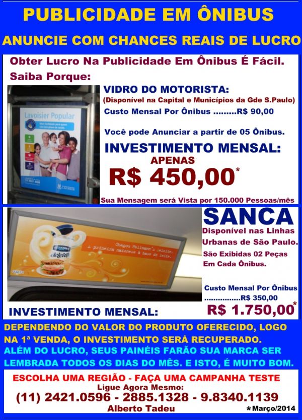 Publicidade Em Ônibus - Custa pouco e funciona