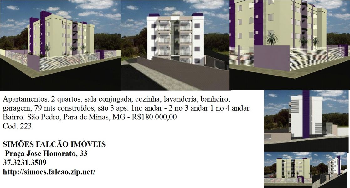 Aparatamento em Para de Minas, MG , novo 2 quartos 