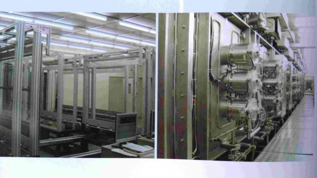 Sputtering line for touch screen production