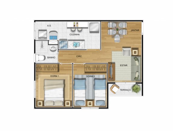 Apartamento PRONTO PARA MORAR 2 dorms - Cidade Lider