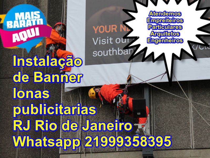 Instalação de banners lonas publicitarias rj rio de janeiro