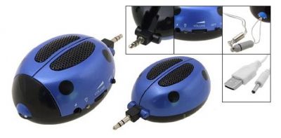 Mini Caixa de Som Portátil Notebook e Desktop - Com Entrada para Cartão de Memória - Joaninha