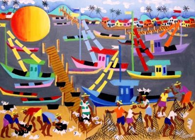 AECIO TEMA COLONIA DOS PESCADORES MEDIDA 50X70 A VENDA COM AJUR SP 