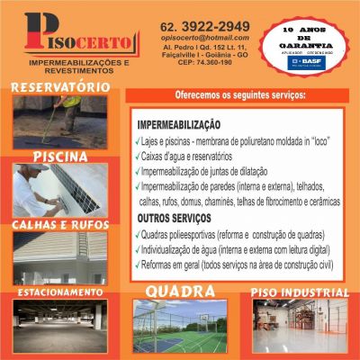 O PISO CERTO - Impermeabilizações e Revestimentos Ltda