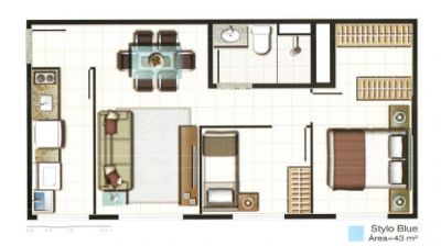 2 QUARTOS COM 2 VAGAS DE GARAGEM NO PLANO PILOTO