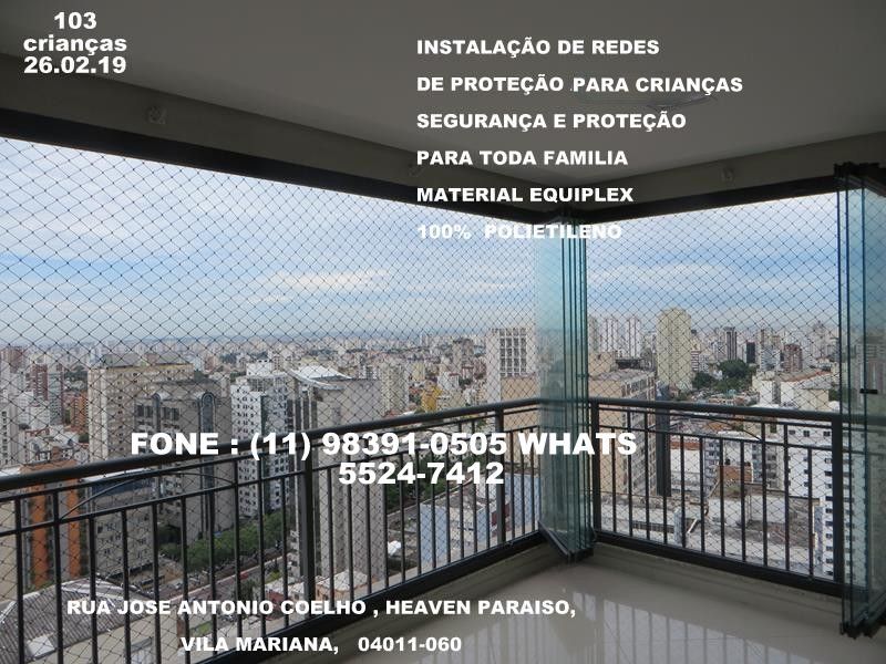 Vila Mariana , Instalação de Redes de Proteção na Vila Mariana, (11) 98391-0505 zap 