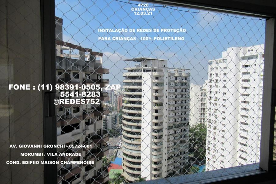 Redes de Proteção para Sacadas, Janelas, Varandas, etc. 11 94322-0606