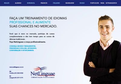 NetLinguae: Inglês, Alemão, Espanhol, Francês, Mandarim. Presencial e por e-Learning