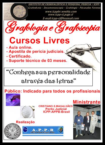 Curso livres de perito judicial e Grafotécnico e documentoscopia