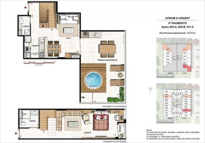 ATRIUM D'ARGENT - Cobertura Duplex 1 quarto 97,12m² no Noroeste