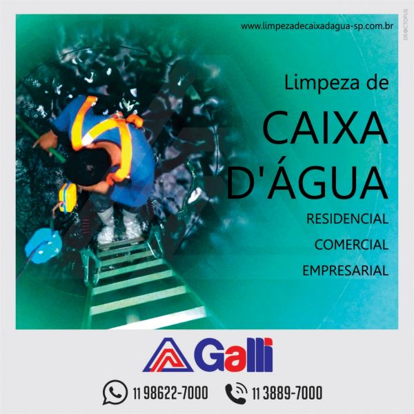 Limpeza da caixa ou reservatório de água