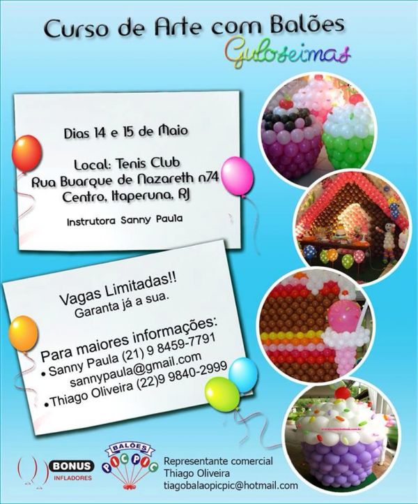 Curso de Arte com balões no RJ