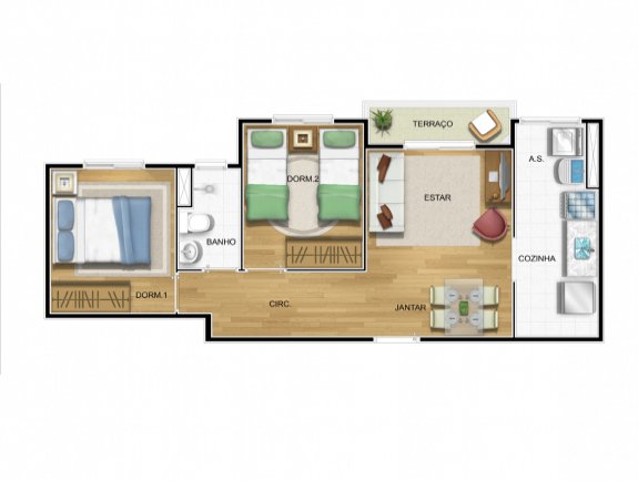 Apartamento PRONTO PARA MORAR 2 dorms - Cidade Lider