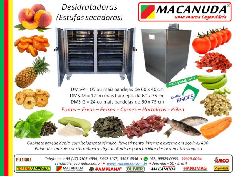 Máquina industrial para secar frutas MACANUDA