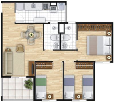 APARTAMENTOS 3 DORMITORIOS NO PLANO MINHA CASA MINHA VIDA EM COTIA