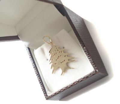 CEDRO DO LÍBANO PINGENTE DE OURO 18KL