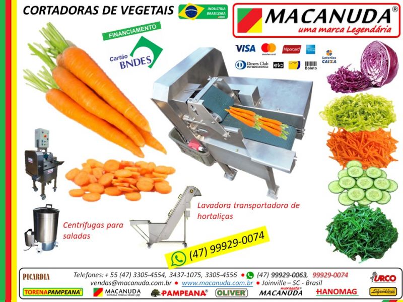 Fatiador de Legumes Industrial da Legendária Marca Macanuda