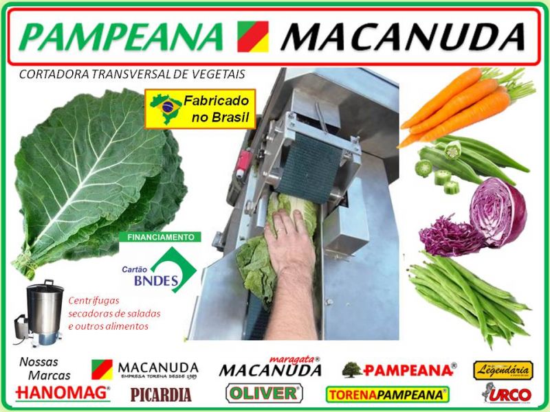 Pampeana Macanuda a máquina profissional para hortaliças minimamente processadas