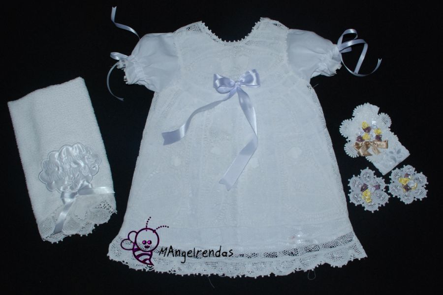 Bebes, batizados e crianças com renda renascença - MAngelrendas