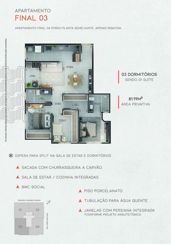 Alta Vista São Cristovão Criciúma apartamento a venda