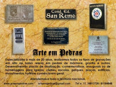 Lapides e Gravações em pedras