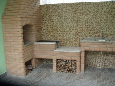 FOGÃO A LENHA COM CHURRASQUEIRA - SHOW GRILL