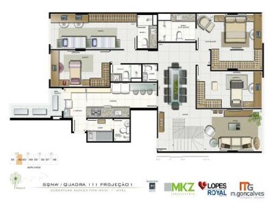 LUANA GONÇALVES - Cobertura Duplex 4 quartos 308,53m² no Noroeste