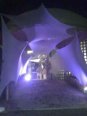 decoraçao em lycra tencionada para eventos coorporativos