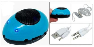 Mini Caixa de Som Portátil Notebook e Desktop - Com Entrada para Cartão de Memória - Ratinho