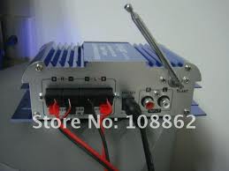 Amplificador com FM USB SD Karaokê entrada para Microfone CD DVD etc.