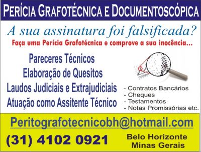 PERÍCIA GRAFOTECNICA, QUESITOS, LAUDOS PERICIAIS, ANÁLISE ASSINATURAS E DOCUMENTOS