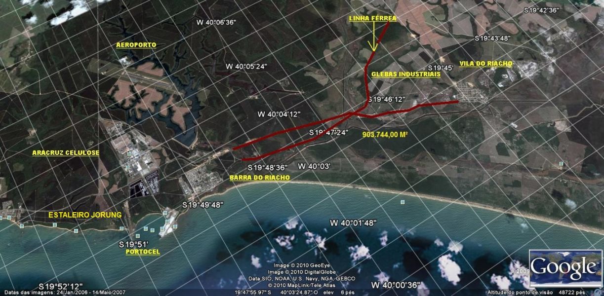 ÁREA EM VILA DO RIACHO/ARACRUZ/ES   -  900.000, M²