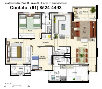 4 QUARTOS PRONTO COM 2 VAGAS - LAZER COMPLETO - (61) 8524-4493