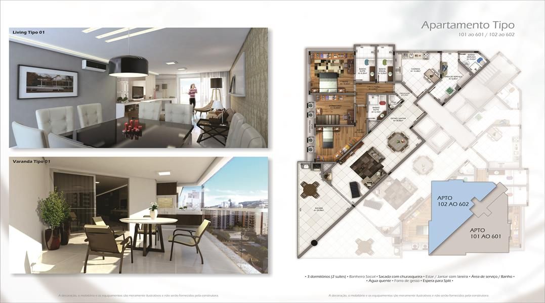 Plaza Mayor residencial em Criciúma Centro alto padrão