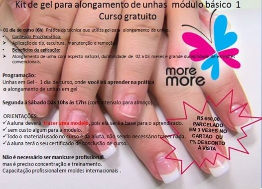 Imperdivel!!!!  Curso Unhas em Gel - Promoção