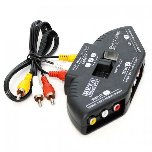 Chave Seletora Rca Audio e Video, Ligue Até 3 Aparelhos e 1 TV