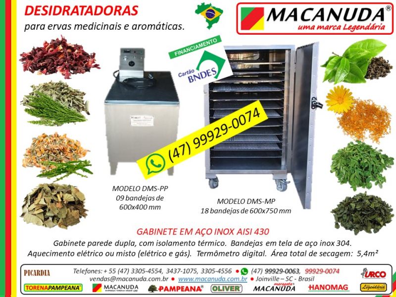 Ervas Medicinais Desidratadas Equipamentos Macanuda