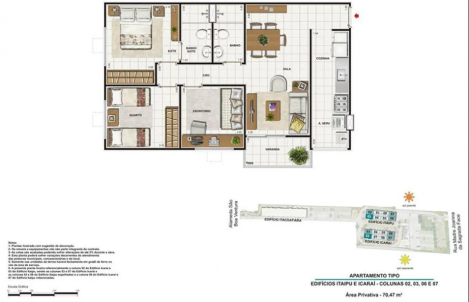 Apartamento 3 quartos suíte no Fonseca vaga no Prédio Nova Alameda Cyrela