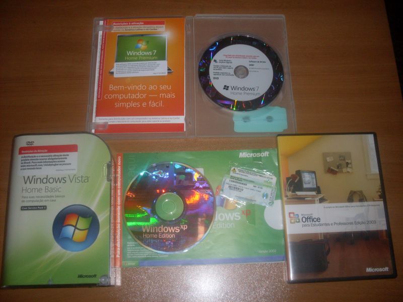 Sistemas Operacionais Windows XP, Windows Vista e Office Original R$ 50,00 (Cada)