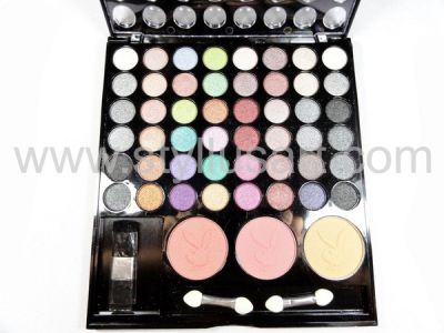  Frete Grátis - Estojo de Maquiagem Playboy 48 cores e 3 cores de Blush + Kit de pincéis Aplicadores