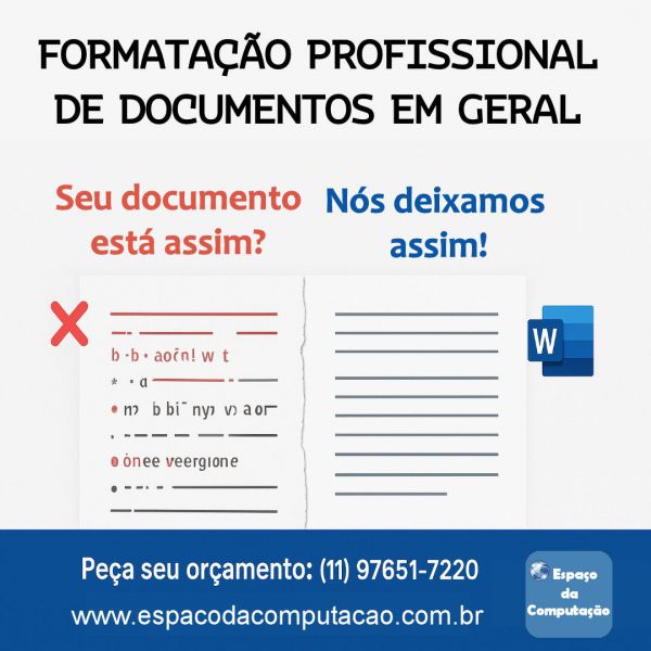 Recuperamos a Formatação do seu Documento no Word ou Excel