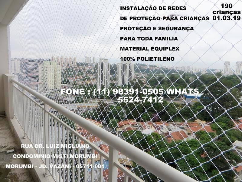 Telas de Proteção no Campo Limpo, Rua Lira Cearense, (11)  98391-0505 whats
