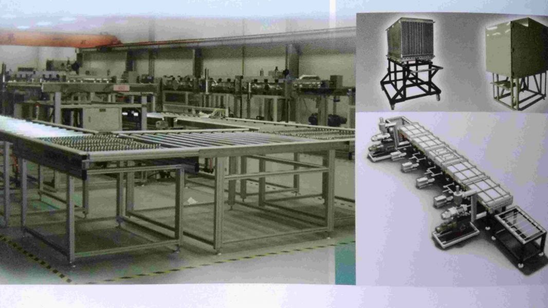 Magnetron sputtering line for aluminum mirror coating